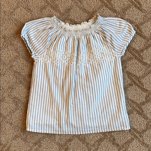 Gap Girl’s Smocked Neck Blouse - Picture 1 of 4